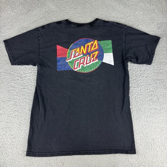 Santa Cruz Nhs Shirt Mens Medium Black Graphic T Shirt Short‎ Sleeve - Picture 8 of 10